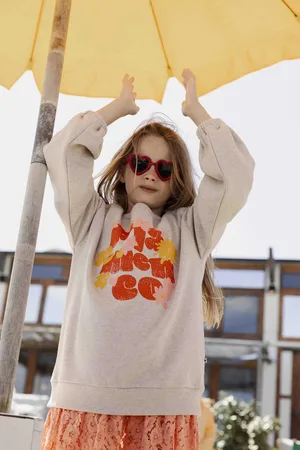 Ammehoela A-lijn Jurk met ruffle in de kleur peach | 122-128