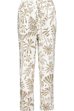 DIDI Dames Pants Sol Offwhite Palmer print maat 48