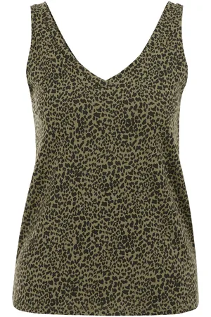 WE Fashion Dames singlet met luipaard print