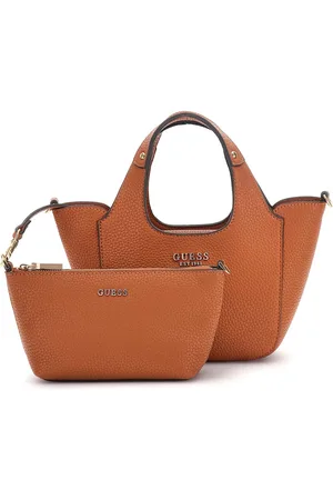 Guess Handtas Schoudertas Calista 2 in 1 Mini Tote Lichtbruin