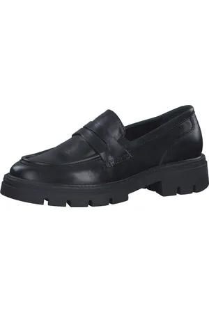 Marco Tozzi MT Leather sock and Lining Dames Slipper - BLACK