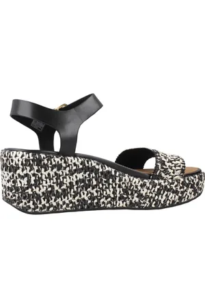 FitFlop Platfforms Woven Wedge Ankle-Strap Sandals