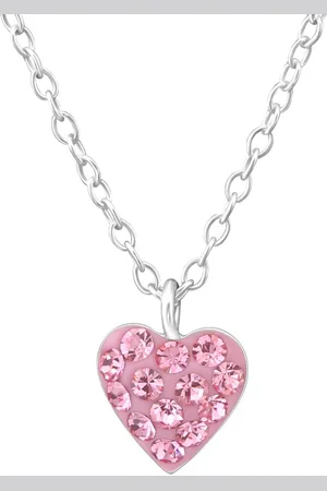 Amanto Kids Ketting Cheneal Rose - 925 Zilver E-Coating - Hart - ⌀7mm - 39cm