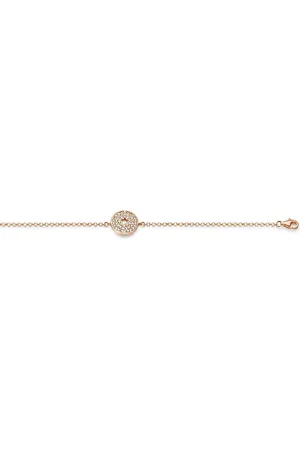 Silventi 910481537 Zilveren armband - jasseron - zirkonia cirkel met open ster 12 mm - lengte 17 + 3 cm