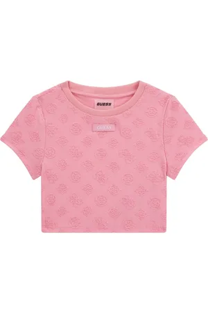 Guess Girls Cropped Shirt Pink