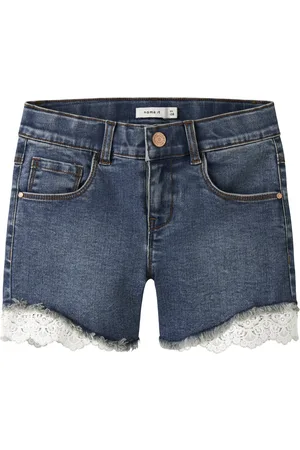 NAME IT Kids meisjes short SALLI Dark Blue Denim Slim Fit