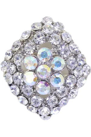Behave Ring - Verstelbare Luxe Ring met transparante en multi kleur Kristallen – Stralend Statement Sieraad | Nikkelvrij