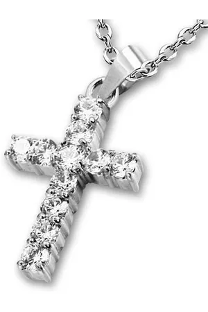 Amanto Ketting Dieke - 316L Staal PVD - Kruis - 29x18mm - 45cm