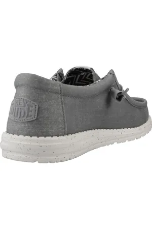 Hey dude Wally Canvas Heren Instappers Light Grey