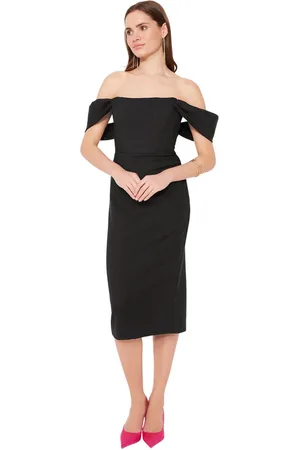 Trendyol Paarse Body-Sit Korset Gedetailleerde Geweven Elegante Avondjurk Afstudeerjurk Tprss22El00097