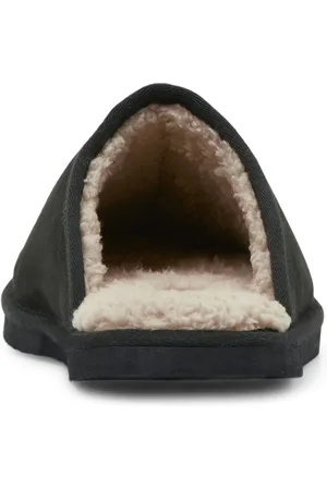 JACK & JONES Heren Instappers Dudely Microfiber Pantoffel - Zwart