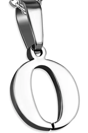 Amanto Ketting Letter O - 316L Staal - Alfabet - 13x13mm - 50cm