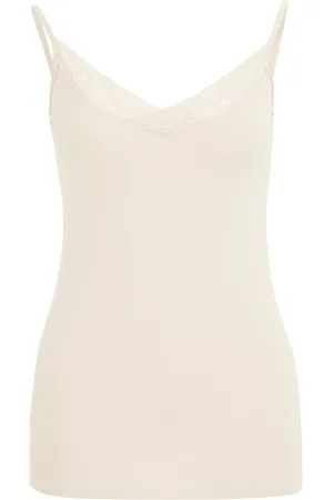 WE Fashion Dames singlet met kant