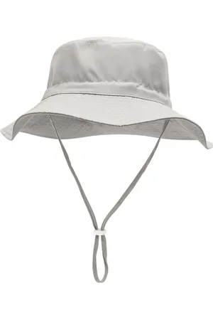 Merkloos 1 stuk baby zonnehoed en zonnebril, UV-bescherming UPF 50+ en brede rand vissershoed voor kinderen, zonbeschermende zomer emmerhoed met verstelbare kinband, strandhoed voor meisjes en jongens（M：52-54cm）