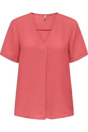JDY DIVYA LIFE S/S V-NECK TOP WVN DIA - Dames - Blouses