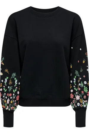 ONLY Brooke Round Neck Flower Sweater Dames