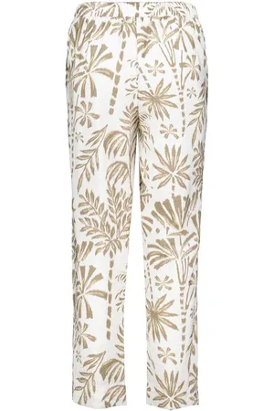 DIDI Dames Pants Sol Offwhite Palmer print maat 40