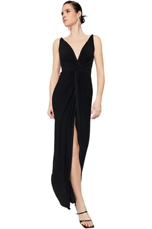 Trendyol Saxe Gevoerde Gebreide Lange Elegante Avondjurk Nacht Afstuderen Avondjurk Tprss19Ut0099