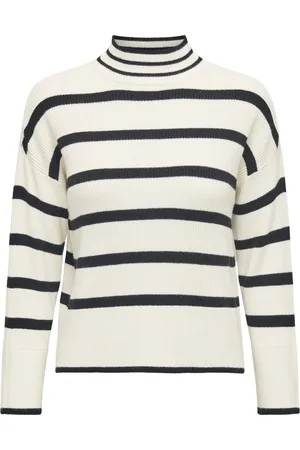 ONLY Trui Onlibi L/s Highneck Pullover Knt No 15259096 Whitecap Gray/w Melange Dames