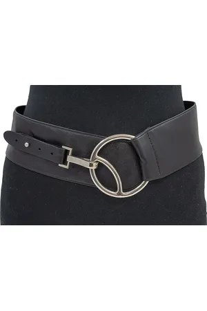 A-zone Dames tailleriem - dames riem - 10 cm breed - - Echt Glad Leer - Taille: 100cm - Totale lengte riem: 115cm