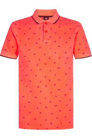 Petrol Industries Heren All-over Print Polo Oasis - Roze