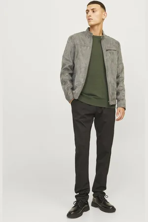 JACK & JONES Emil knit crew neck slim fit - heren pullover viscosemengsel met O-hals