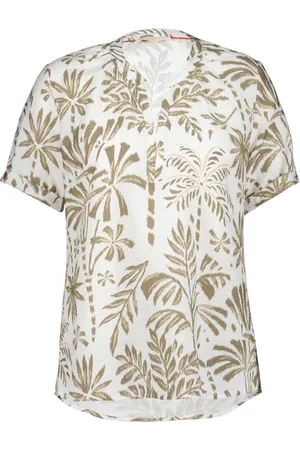 DIDI Dames Blouse Moana Offwhite Palmer print maat 34