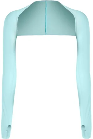Merkloos 1 st. Dames verkoelende sjaal mouw mouw met vingergat, comfortabel en ademend, anti-UV, dames zonbeschermende koeler omslagdoek