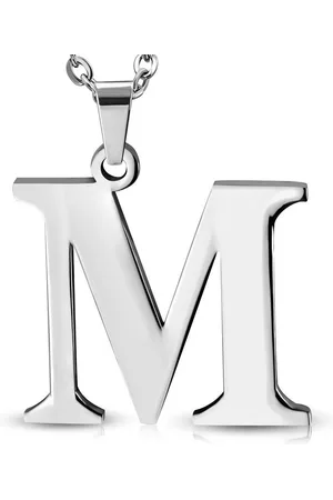 Amanto Ketting Letter M - 316L Staal - Alfabet - 22x25mm - 60cm