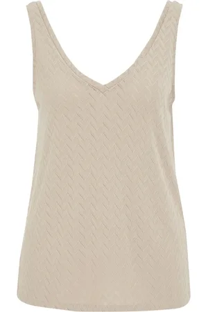 WE Fashion Dames singlet met structuur