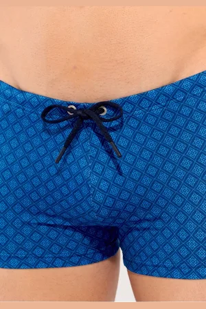 Hom Hendaye Swim shorts - Blue print - mannen - S