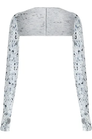 Merkloos 1 st. Dames verkoelende sjaal mouw mouw met vingergat, comfortabel en ademend, anti-UV, dames zonbeschermende koeler omslagdoek