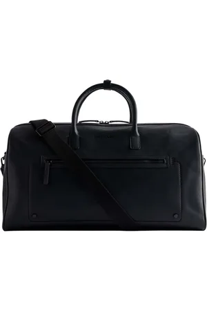 Ted Baker Leren Reistas LANDERS Recycled Leather Holdall Zwart