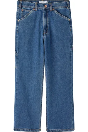NAME IT Jongens Straight Jeansbroek Ryan Dark Blue Denim - 122