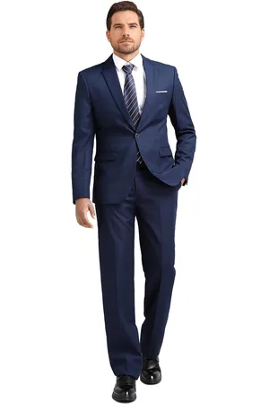 Allthemen Heren 2-Piece Suit - Zaken moderne casual jas pak - S