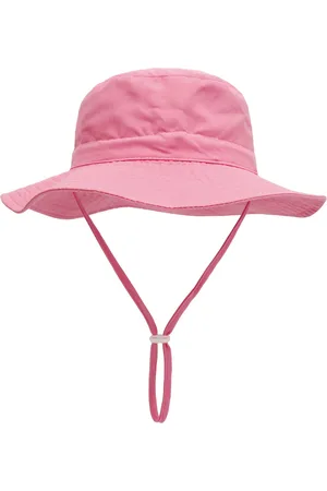 Merkloos 1 stuk baby zonnehoed en zonnebril, UV-bescherming UPF 50+ en brede rand vissershoed voor kinderen, zonbeschermende zomer emmerhoed met verstelbare kinband, strandhoed voor meisjes en jongens（S：48-50cm）