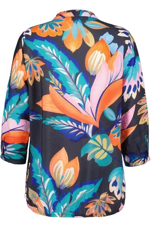 DIDI Dames Blouse Billy Blue Tropicalia print maat 42