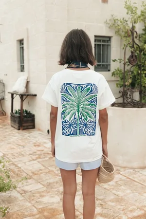 Colourful rebel Palm Square Boxy Tee