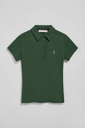 Polo Club® Donkergroene polo Pereira met vijf knopen en geborduurd Rigby Go-logo