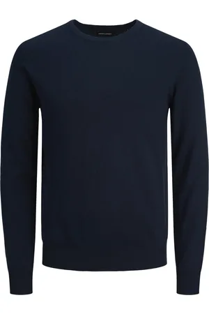 JACK & JONES Emil knit crew neck slim fit - heren pullover viscosemengsel met O-hals