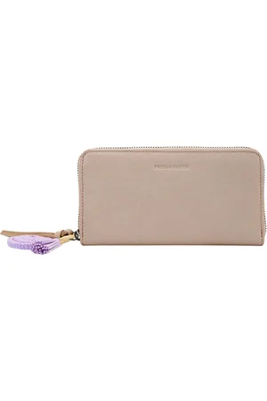 FREDsBRUDER Leren Portemonnee Take A Smile Ziparound Wallet Taupe