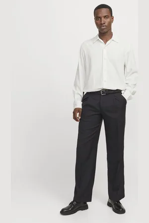 JACK & JONES Overhemd Jprblatrend Jacquard L/s Shirt Styd 12278765 White Mannen