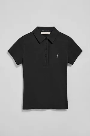 Polo Club® Zwarte polo "Pereira" met vijf knopen en geborduurd Rigby Go-logo