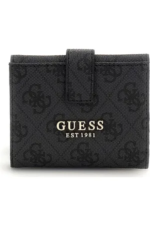 Guess Portemonnee Laurel II SLG Petite Trifold Wallet Donkergrijs