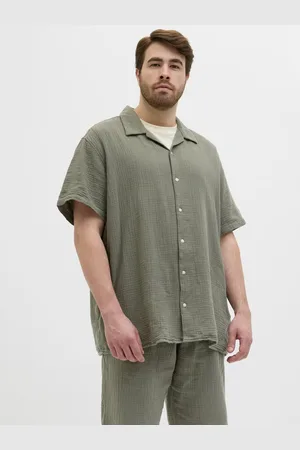 JACK & JONES JACK&JONES - JOREASTER PATRAS RESORT SHIRT SS PLS - Heren - Overhemden