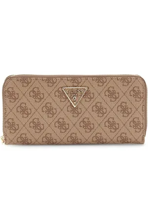 Guess Portemonnee Laurel II SLG Large Zip Around Wallet Lichtbruin