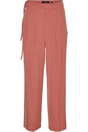 VERO MODA Broek Vmkristel Hw Wide Pant 10309337 Burnt Sienna Dames