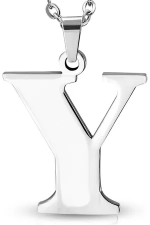 Amanto Ketting Letter Y - 316L Staal - Alfabet - 20x22mm - 60cm