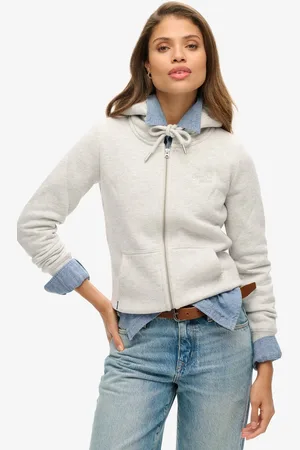 Superdry Dames Trui Hoodie met geborduurd Vintage Logo en rits