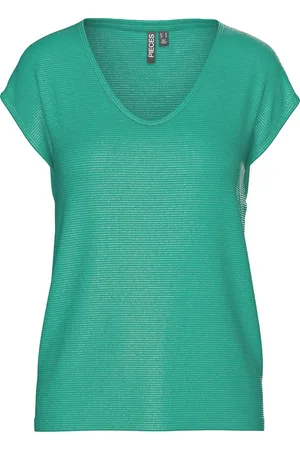 Pieces® PCBILLO TEE LUREX STRIPES NOOS Dames T-shirt